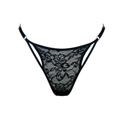 Hologram Adjustable Thong Black