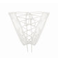 White ultra fine lace bikini panty with corset-style lace up back