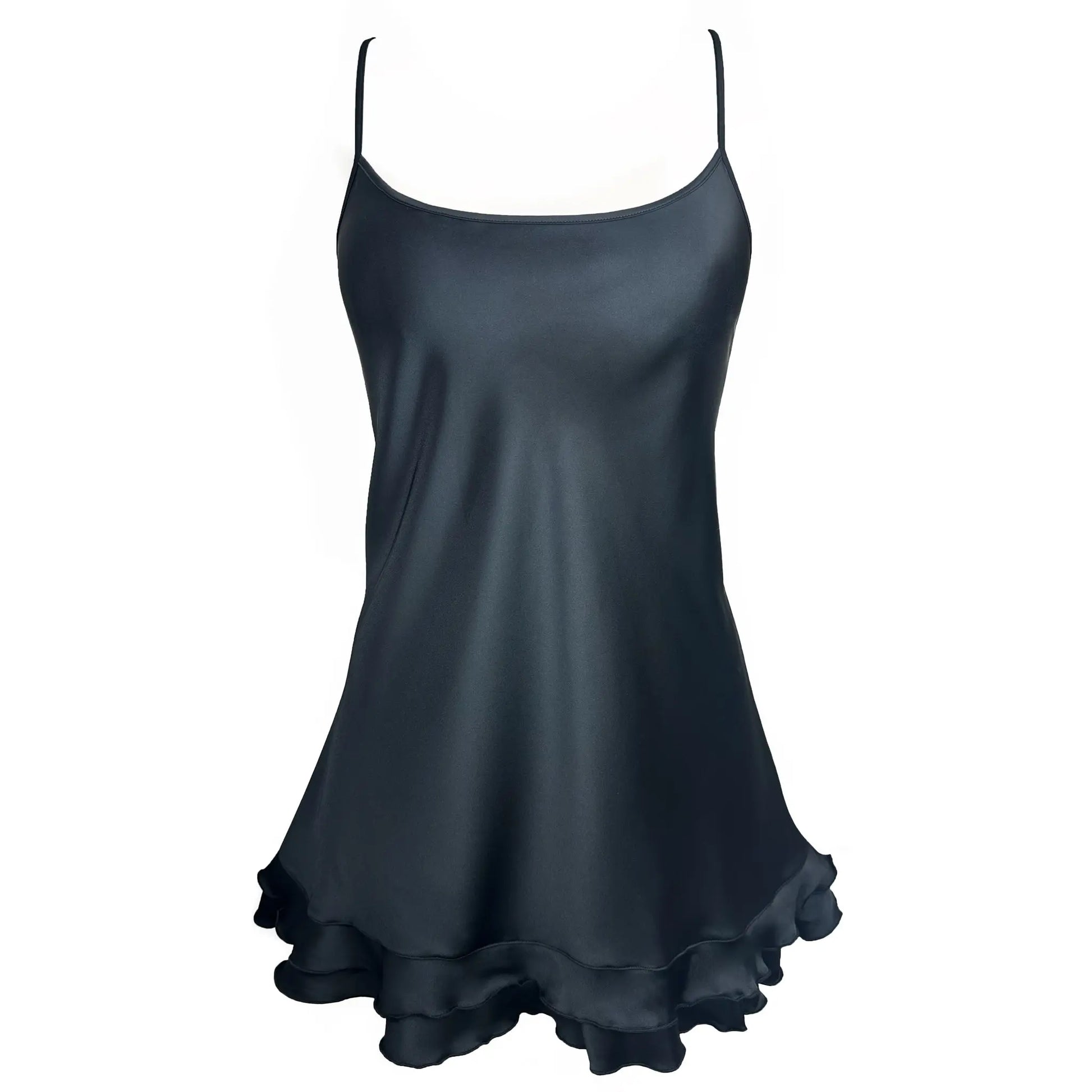 Moonstruck Satin Chemise Black - Monique Morin Lingerie