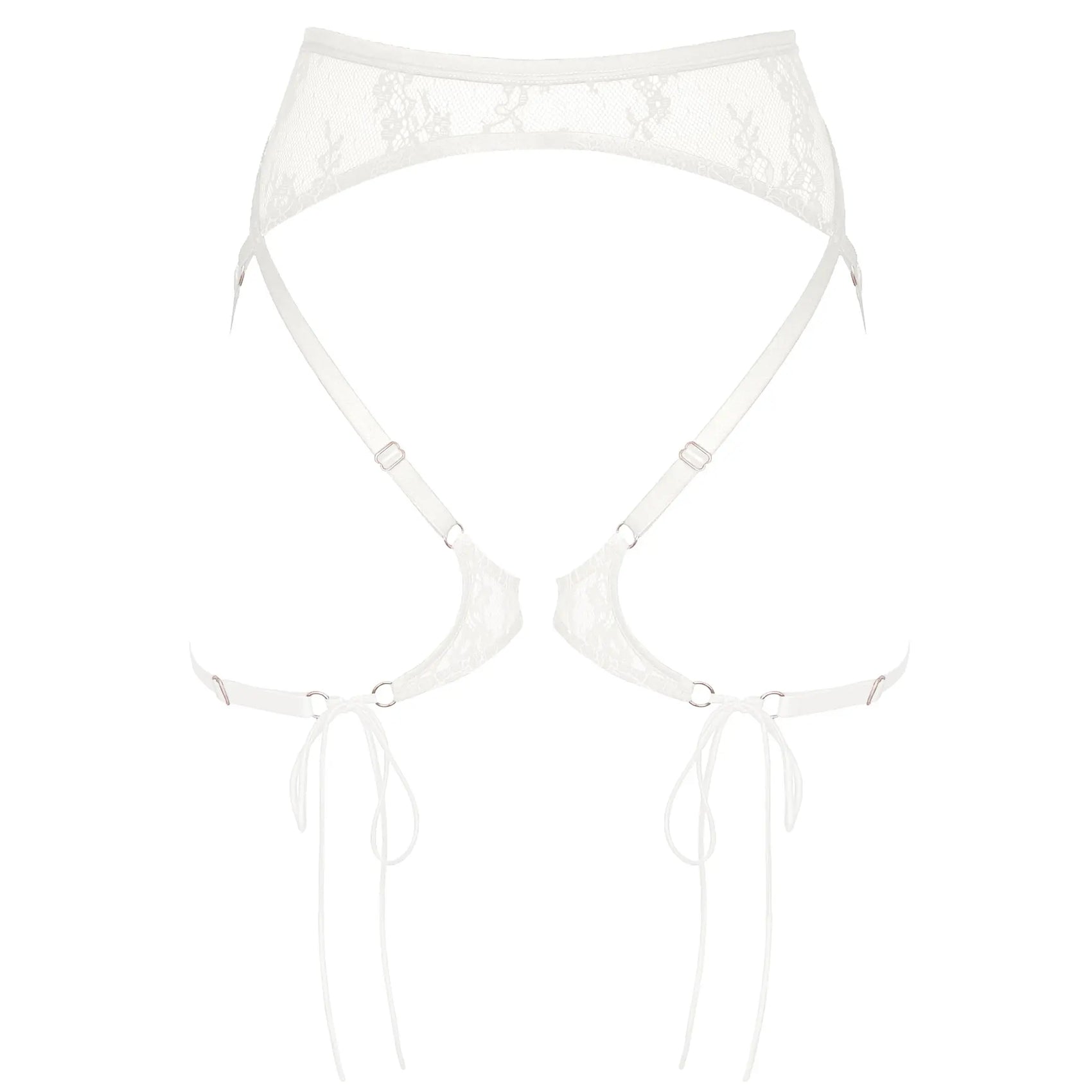 Moonstruck Lace Harness Crystal - Monique Morin Lingerie