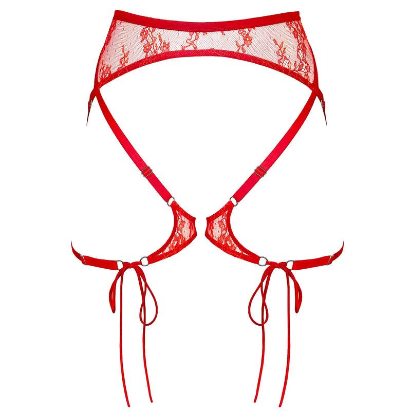 Moonstruck Lace Harness Fire Red