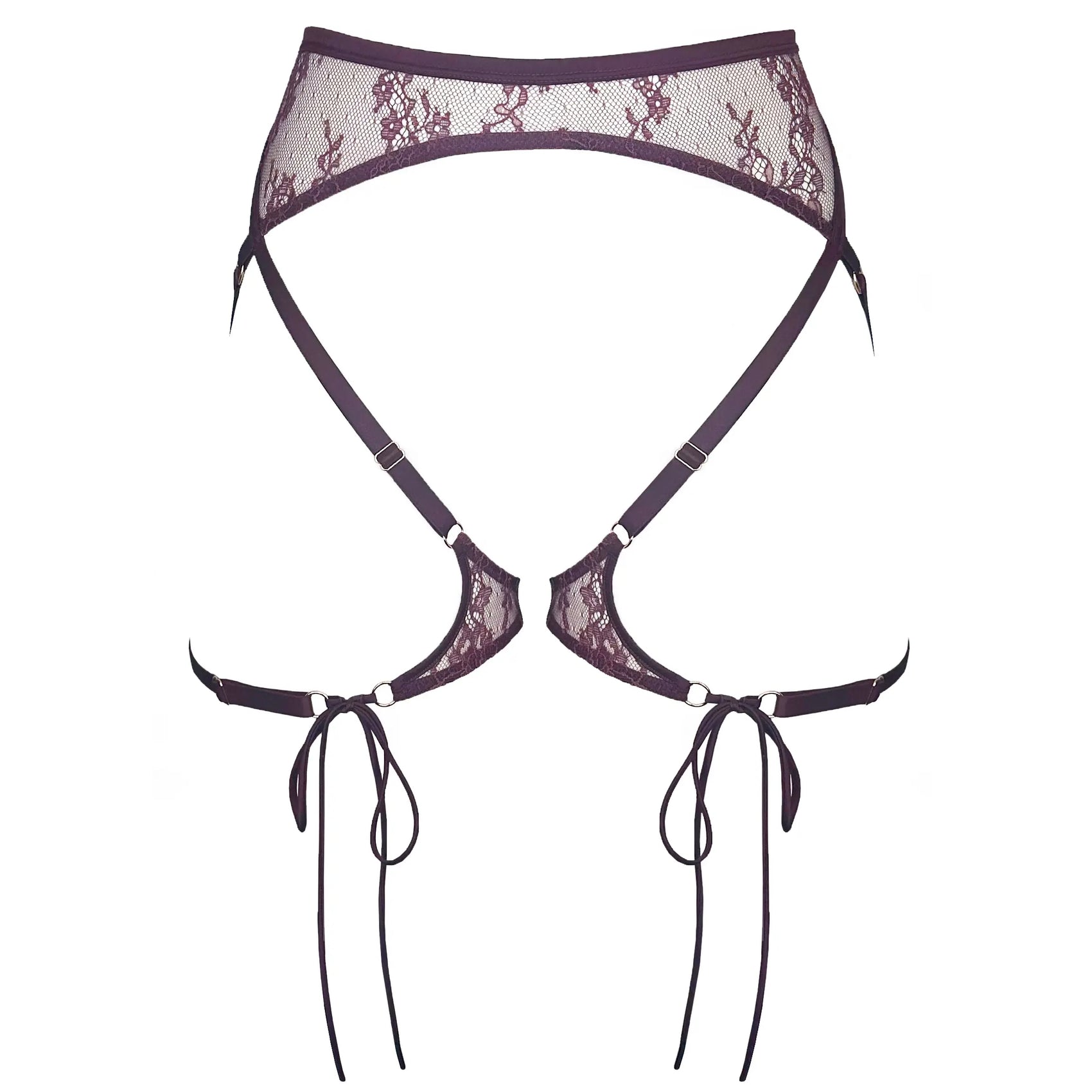 Moonstruck Lace Harness Velvet - Monique Morin Lingerie