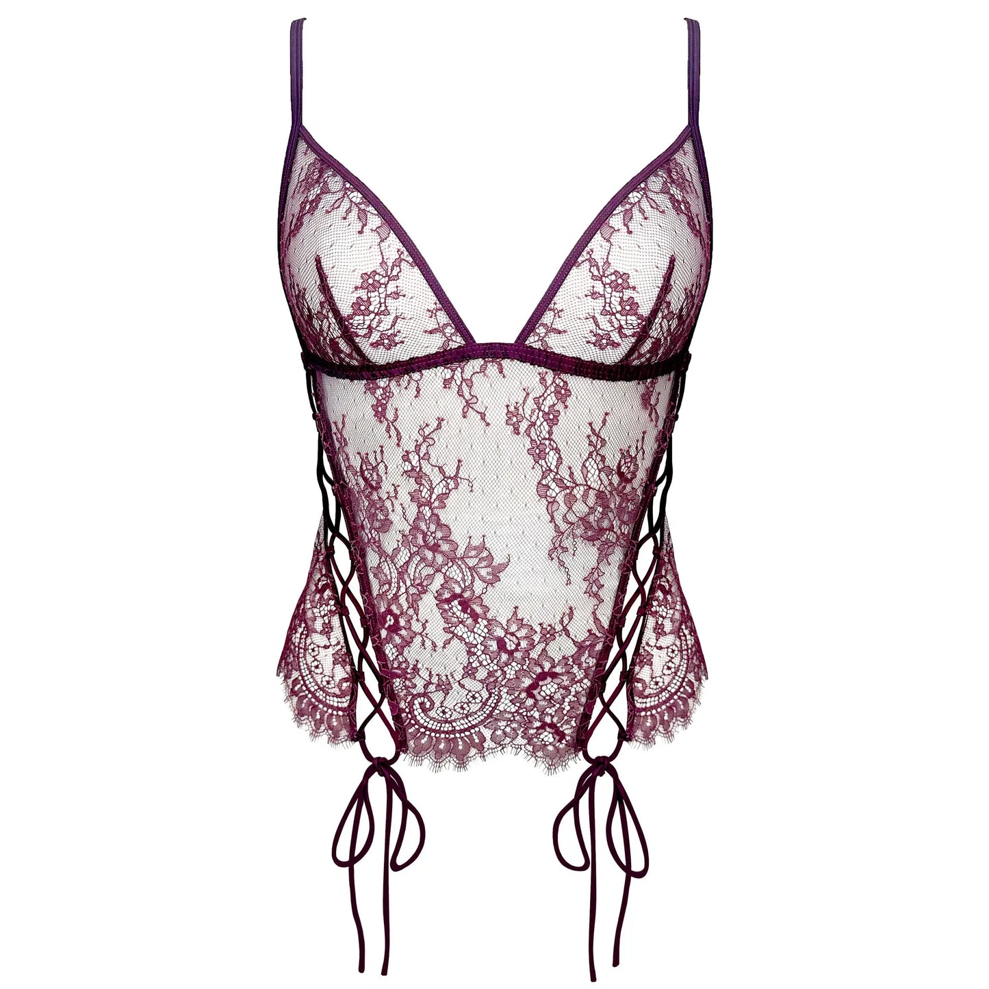 Moonstruck Lace Camisole Velvet - Monique Morin Lingerie