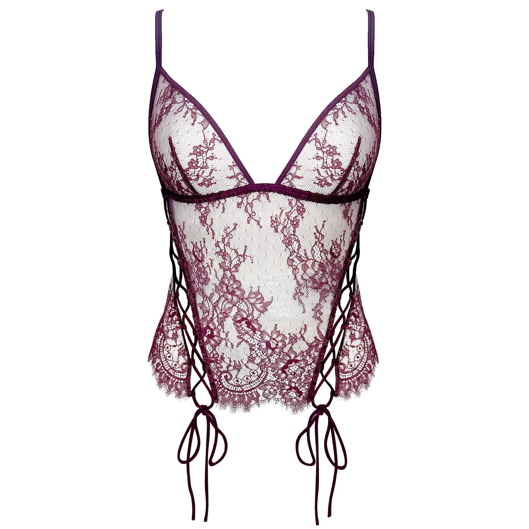 Moonstruck Lace Camisole Velvet - Monique Morin Lingerie