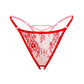 Moonstruck Thong Ouvert Fire Red - Monique Morin Lingerie