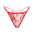 Moonstruck Thong Ouvert Fire Red - Monique Morin Lingerie