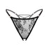 Moonstruck Thong Ouvert Black - Monique Morin Lingerie