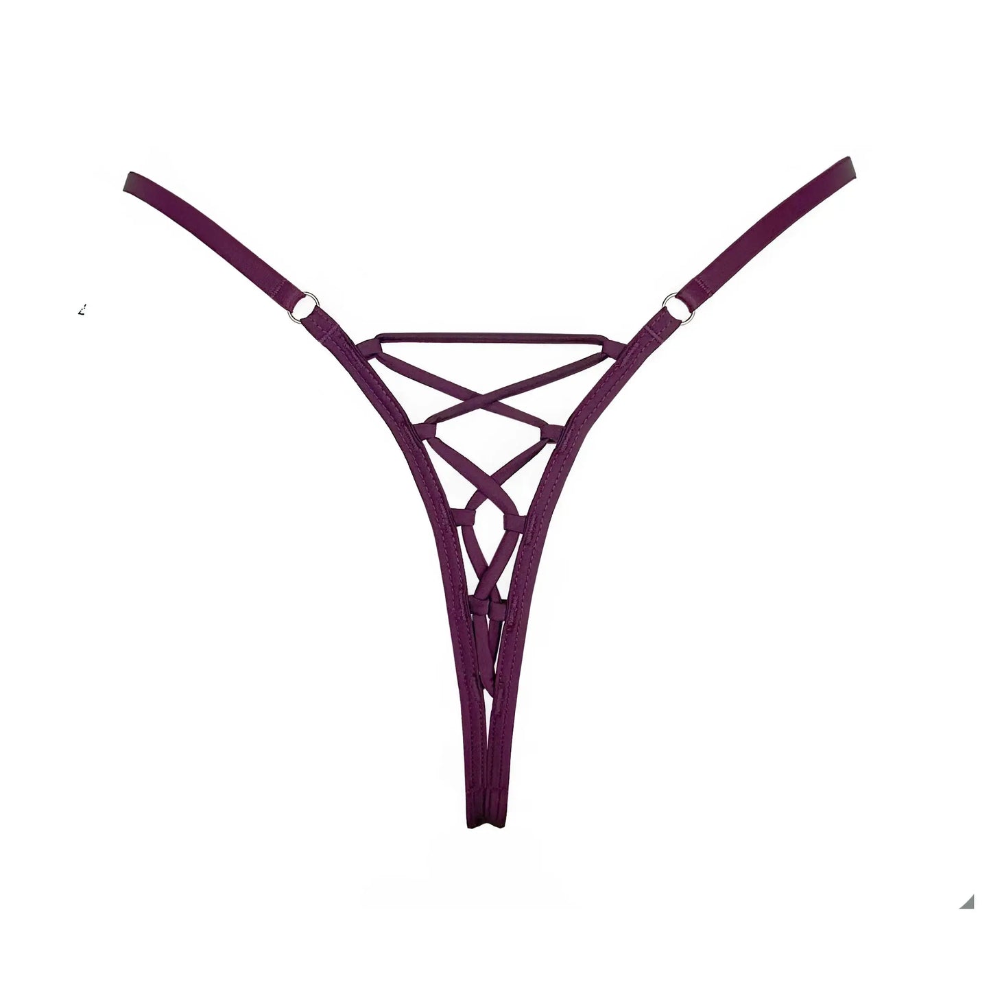 Moonstruck Thong Ouvert Velvet - Monique Morin Lingerie