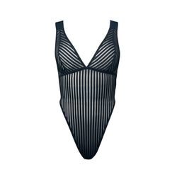 Vertigo X Back Bodysuit Black + - Monique Morin Lingerie
