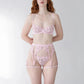 Model 5'6" wears size 32B/34A bra and XS/S garter