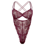 Product thumbnail Rush Ouvert Bodysuit Velvet - Monique Morin Lingerie