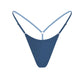 Caress Micro-G String Dark Denim Blue - Monique Morin Lingerie