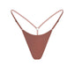 Brown, adjustable modal thong