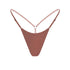 Brown, adjustable modal thong