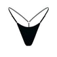 Black, adjustable modal thong