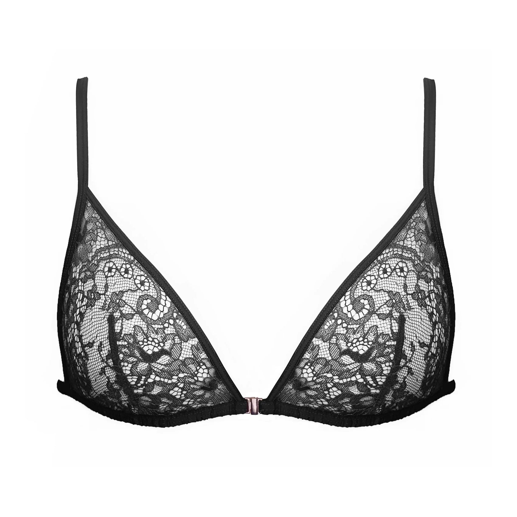 Moonstruck Triangle Bralette Black - Monique Morin Lingerie