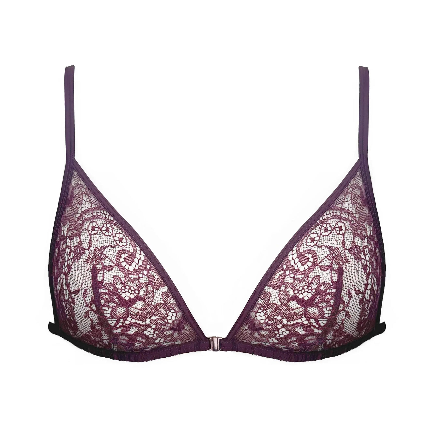 Moonstruck Triangle Bralette Velvet - Monique Morin Lingerie