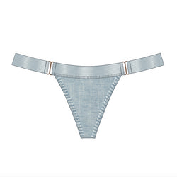 Fade Banded Thong Denim