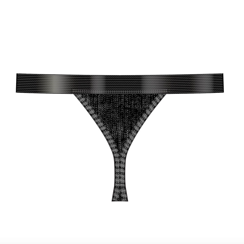 Fade Banded Thong Black