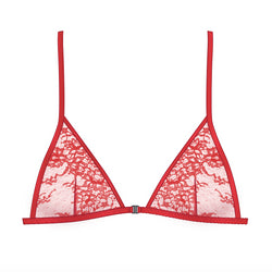 Moonstruck Triangle Bralette Fire Red