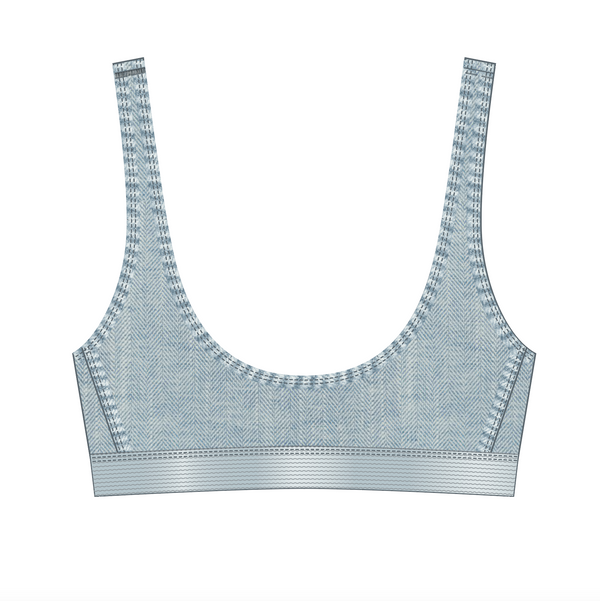 Fade Scoop Bralette Denim