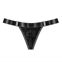 Fade Banded Thong Black