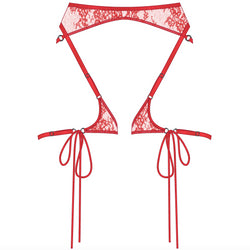 Moonstruck Lace Harness Fire Red