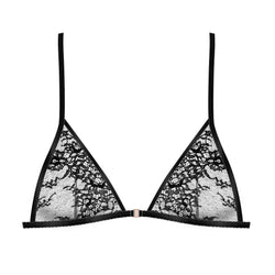 Moonstruck Triangle Bralette Black