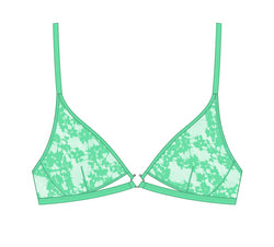 Hologram Bralette Plastic Green