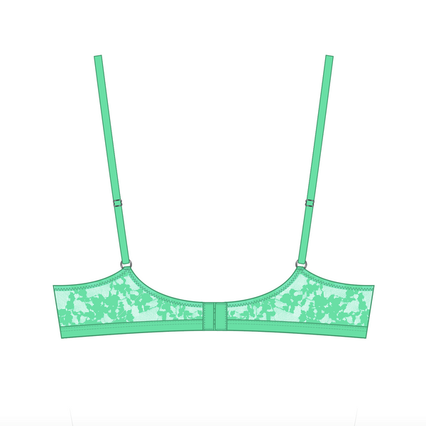 Hologram Bralette Plastic Green