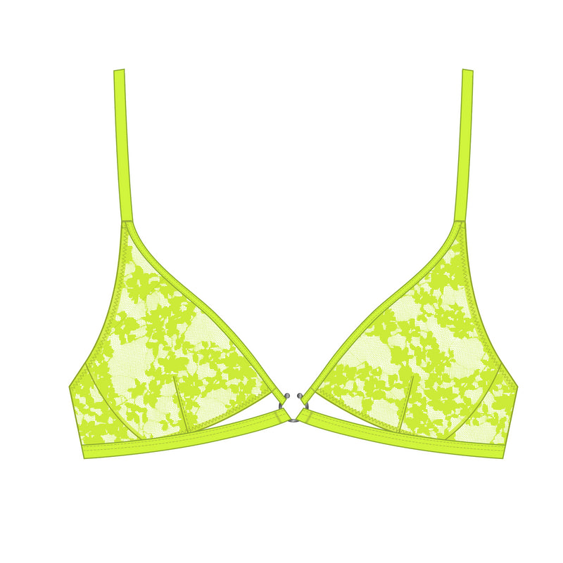 Hologram Bralette Acid Green