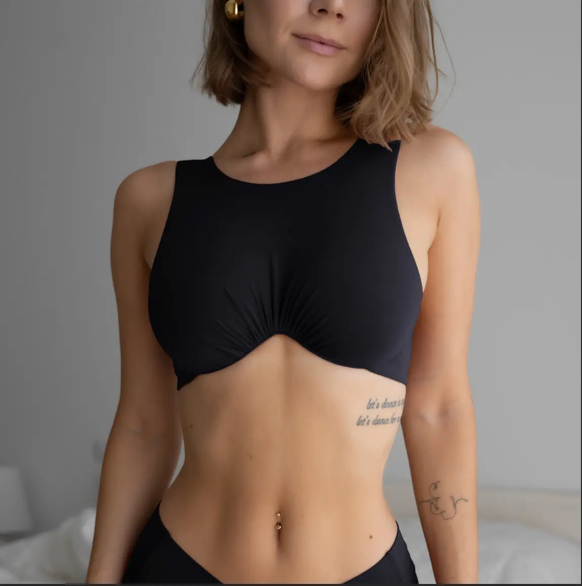 Core Wired Bra Top Black - Monique Morin Lingerie
