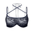 Black stretch lace wired bra with back closure and adjustable straps