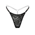 Black Lace thong with adjustable waist strap