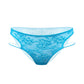 Blue lace cutout illusion moderate coverage panty
