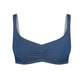 Dark blue modal bralette in a pull-on style with adjustable straps