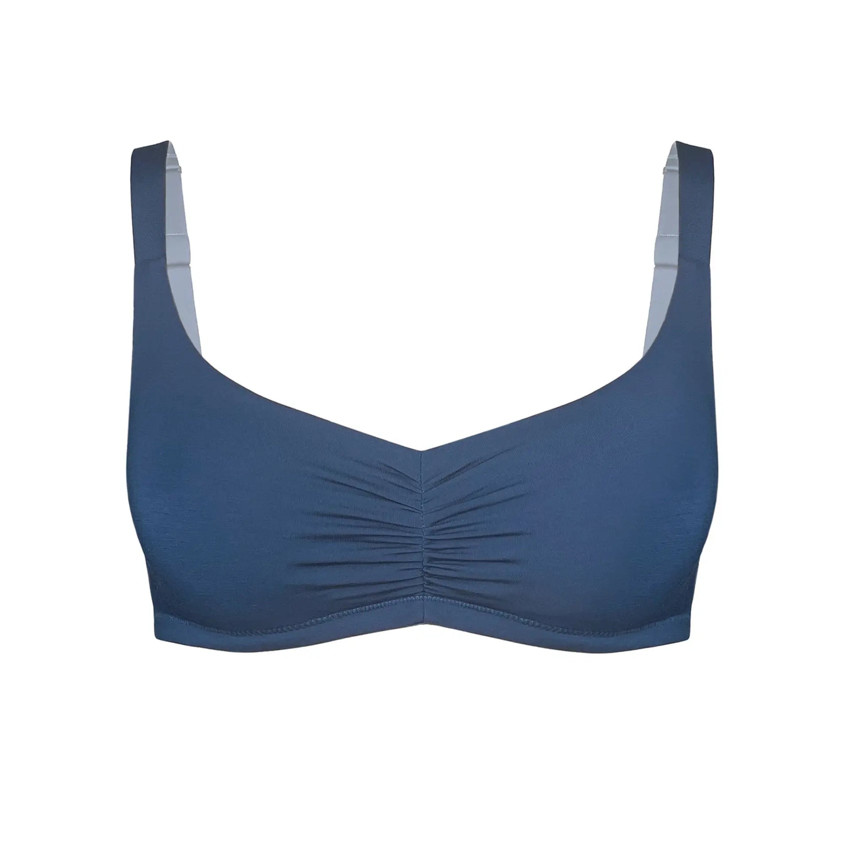Caress Sweetheart Bralette Dark Denim Blue - Monique Morin Lingerie