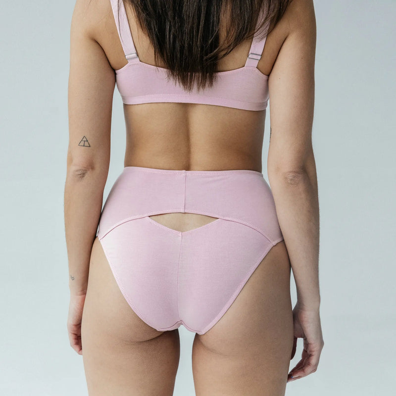 Caress Brief Fleur Pink - Monique Morin Model 5'7" wearing size S