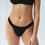 Product thumbnail Caress banded bikini black - Monique Morin Model 5'7