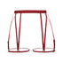 Red soft touch elastic garters with back closure and detachable leg bands