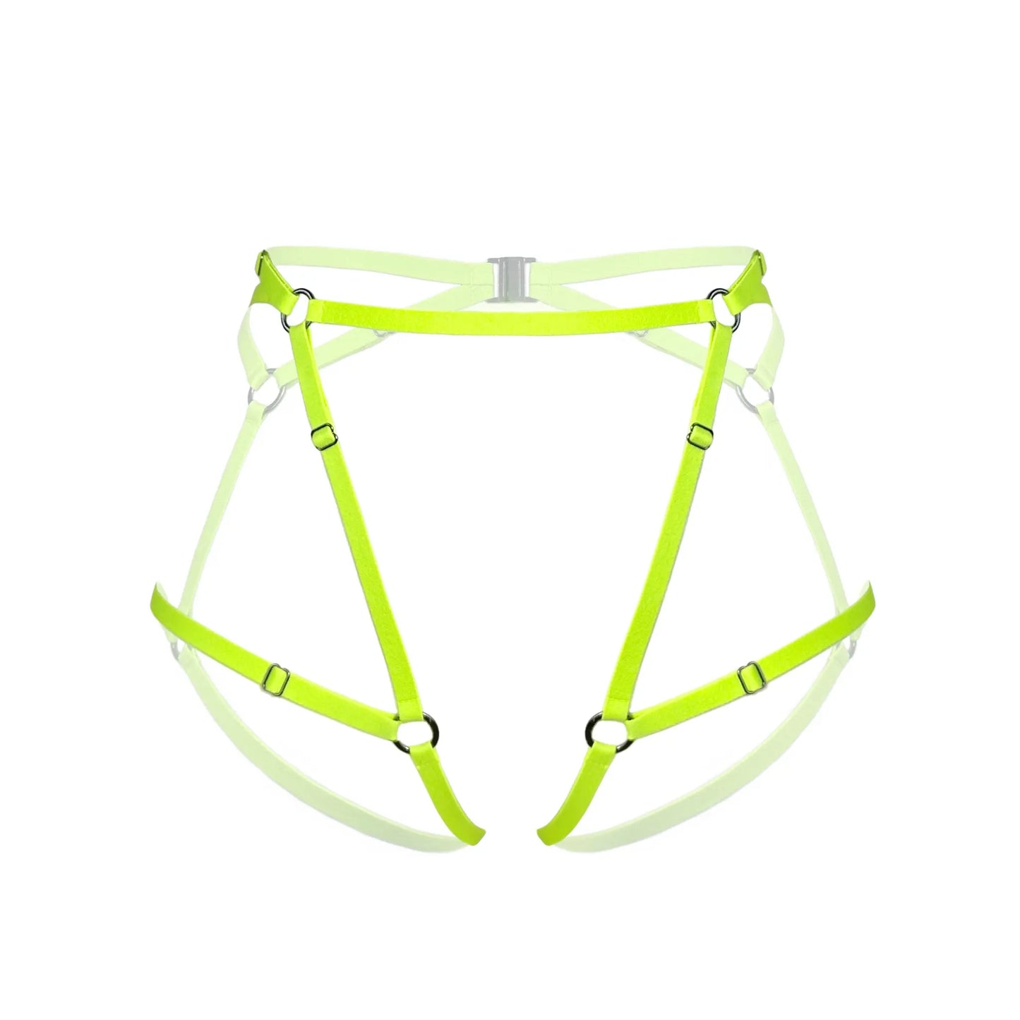 Frisson Harness Acid Green - Monique Morin Lingerie