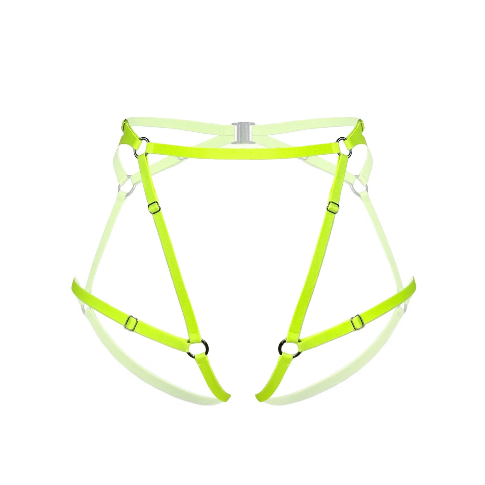Frisson Harness Acid Green - Monique Morin Lingerie