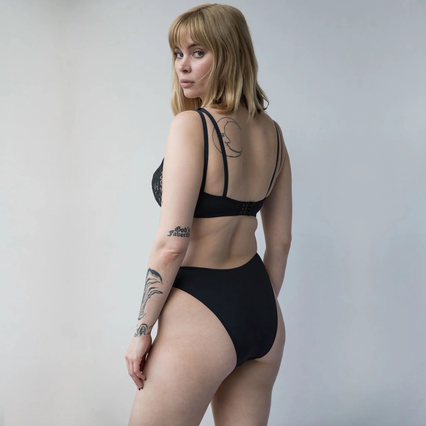 Frisson Balconette Bra Black - Monique Morin Model 5'9" wearing size 34D