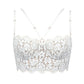 White lace underwire bustier with high support, adjustable straps and adjustable back closure