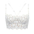 White lace underwire bustier with high support, adjustable straps and adjustable back closure