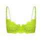 Frisson Lace Demi Bra Acid Green - Monique Morin Lingerie