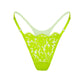 Frisson Micro-G Thong Acid Green - Monique Morin Lingerie