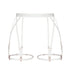 White soft touch elastic garters with back closure and detachable leg bands