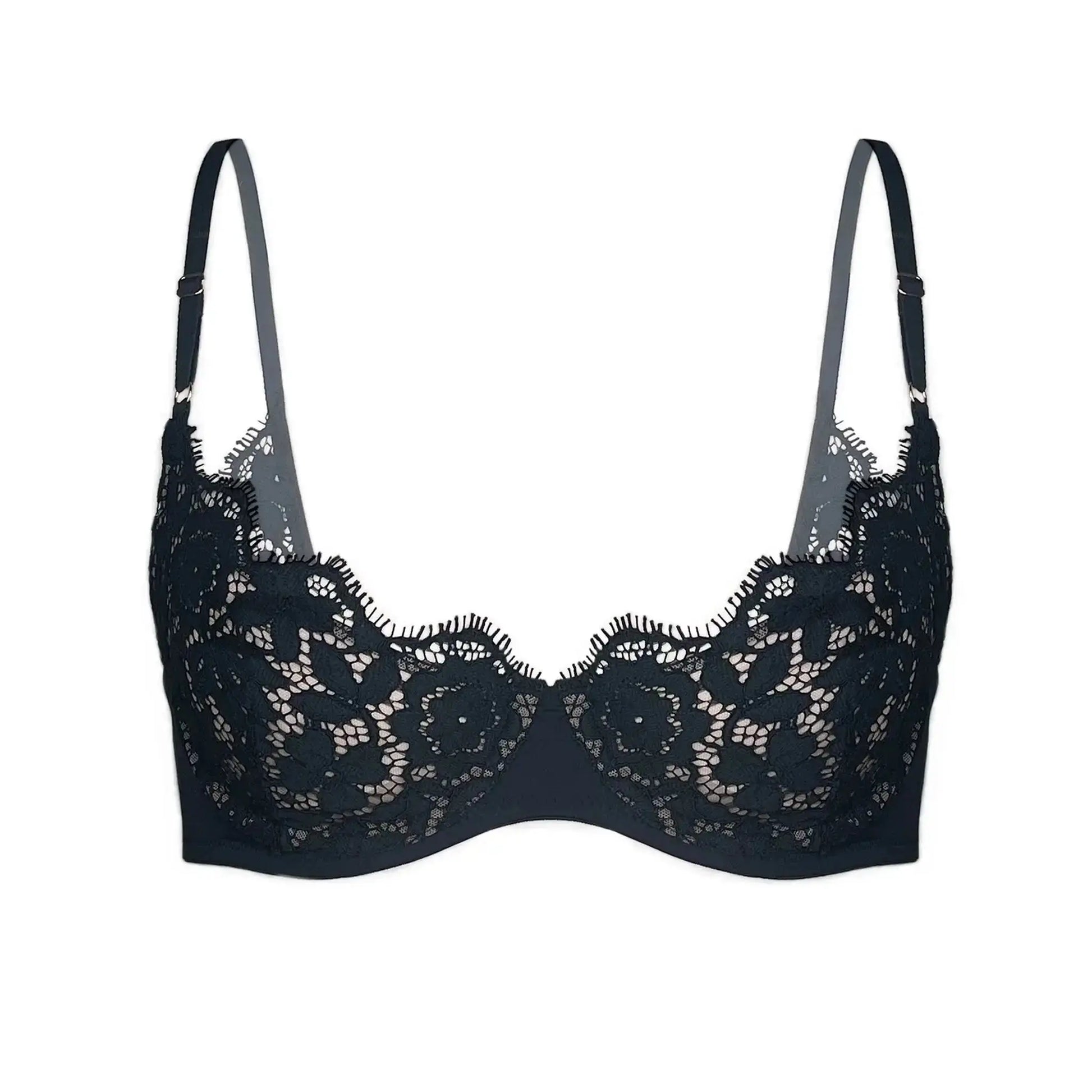 Frisson Scoop Demi Bra Black - Monique Morin Lingerie
