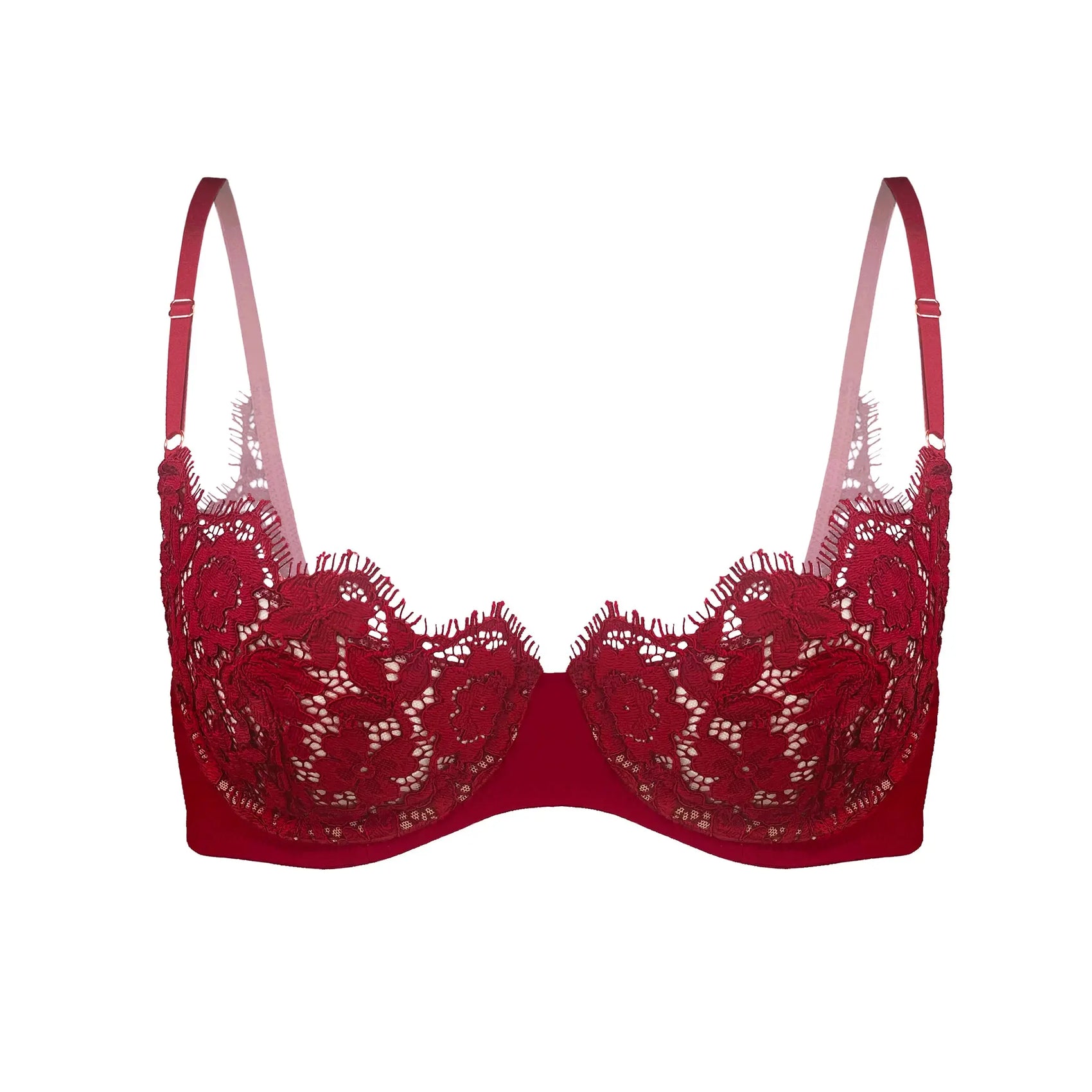 Frisson Scoop Demi Bra Bloodstone - Monique Morin Lingerie